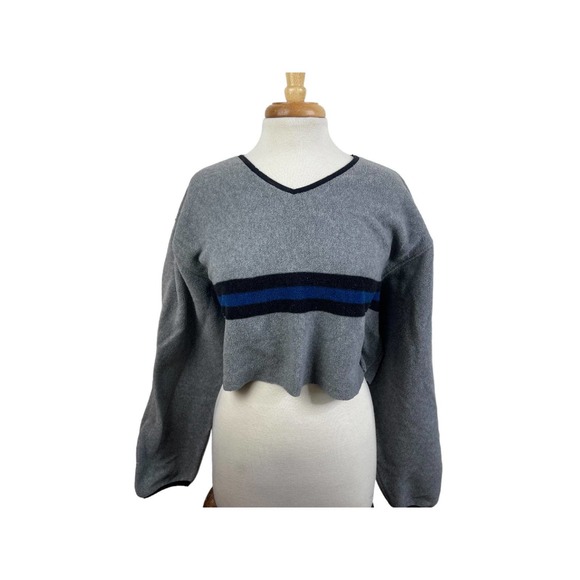 Y2k raw hem cropped oversized sweater - fall outfits - granola girl inspo - Picture 9 of 9